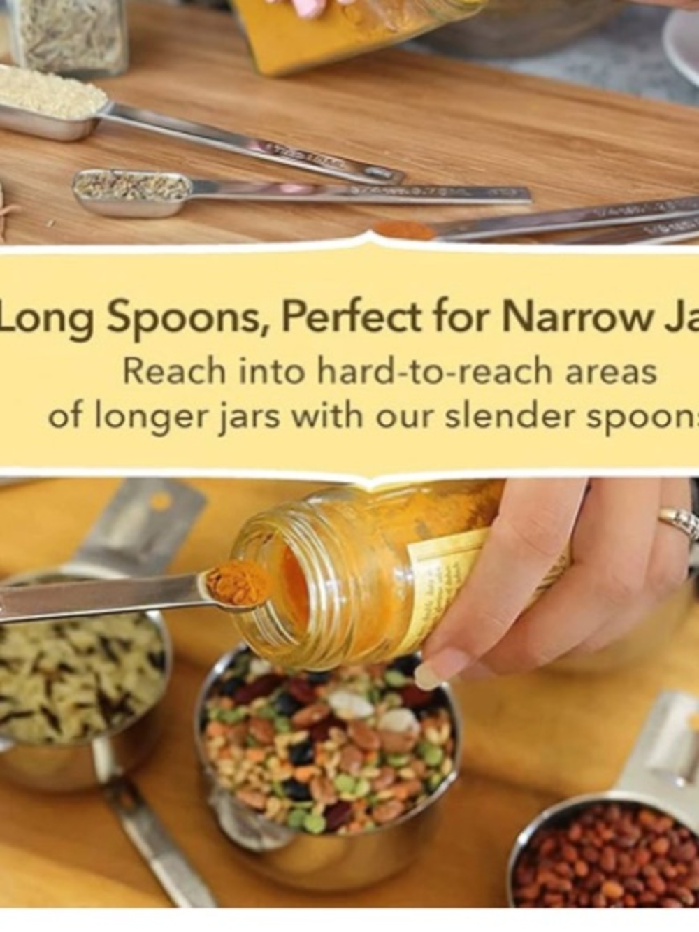 Simply gourmet Stainless Steel Measuring Cups and Spoons Set - Silver - Picture 3 of 8
